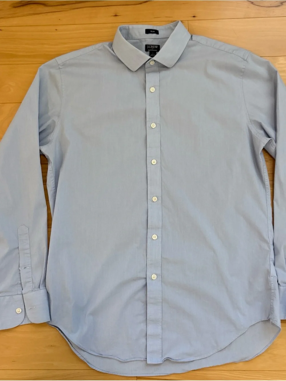 J. Crew Performance Men's Slim Light Blue Button-Down Shirt Size Large
